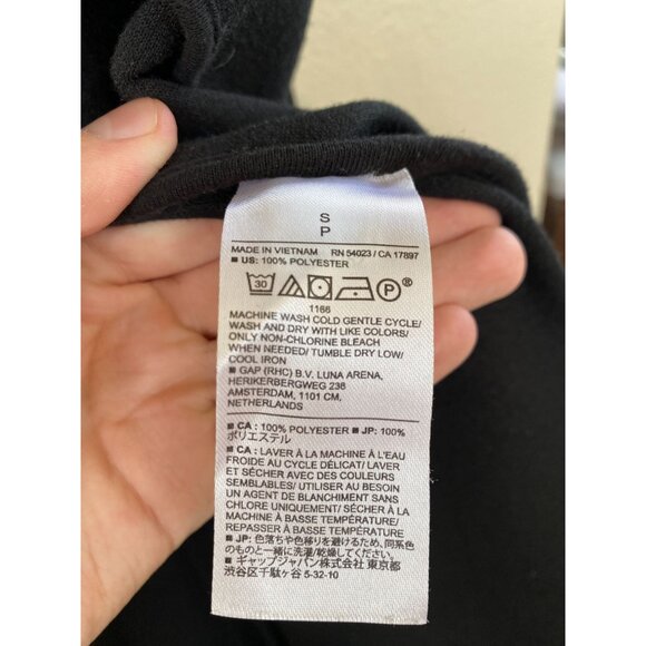 Banana Republic Women’s Open Front Black Coat Small Polyester Blend mid length - Picture 4 of 7